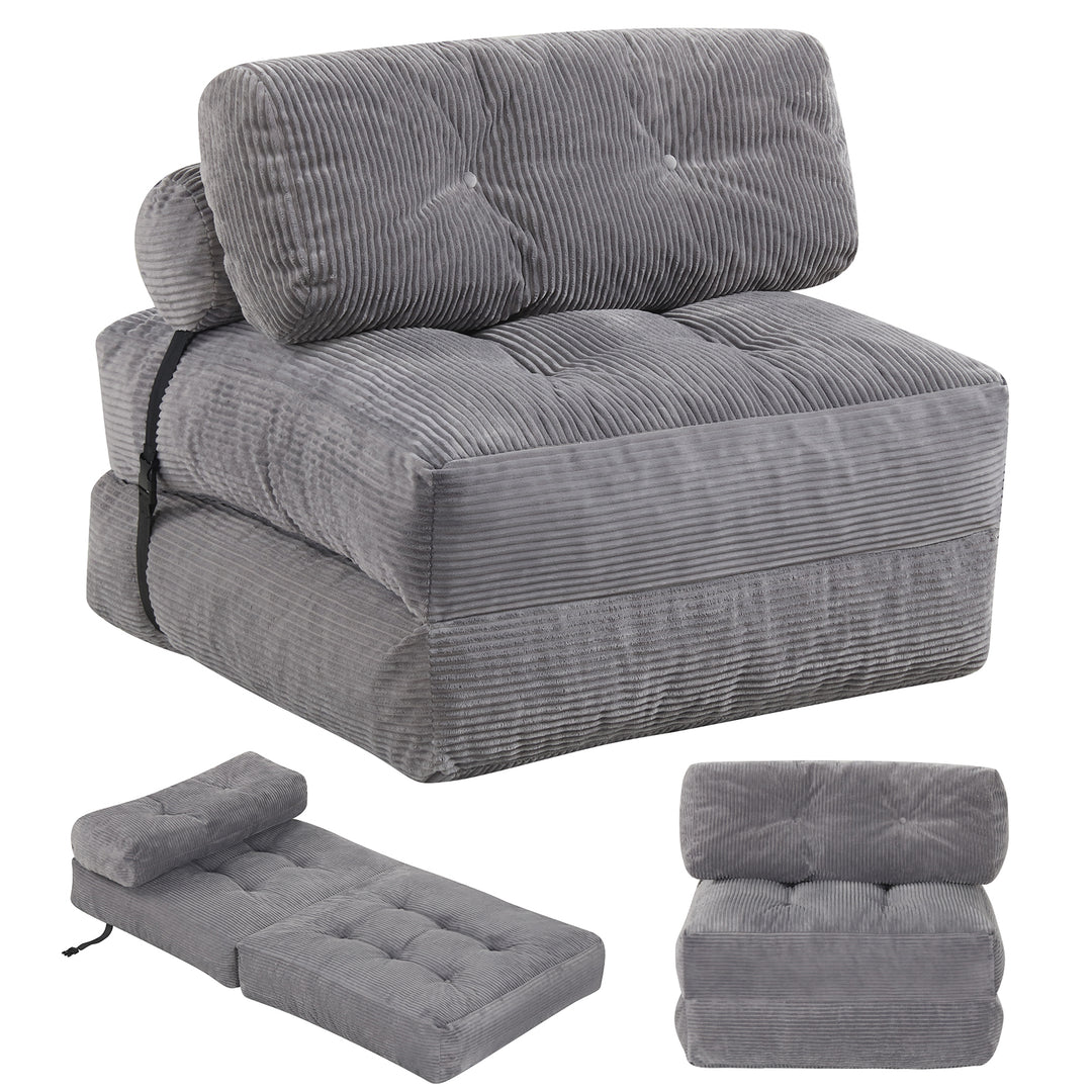 Folding Sofa Bed, Convertible Sleeper Chair with Pillow