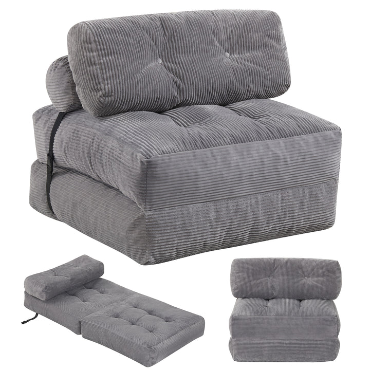 Folding Sofa Bed, Convertible Sleeper Chair with Pillow