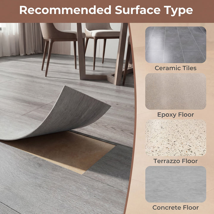 Giantex 24/48-Pack Vinyl Flooring Planks 36" x 6", 36/72 Sq.Ft