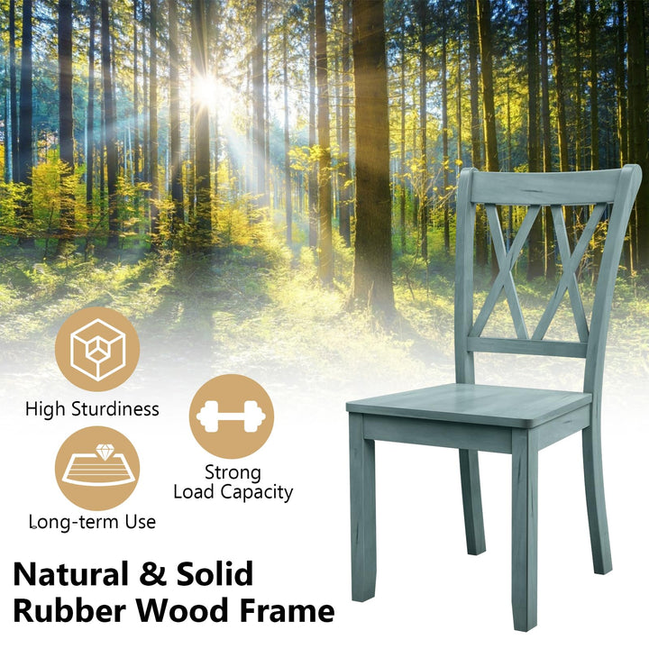 Giantex 5-Piece Dining Table Set, Modern Rectangle Dining Table &amp; High Back Chairs Set for 4