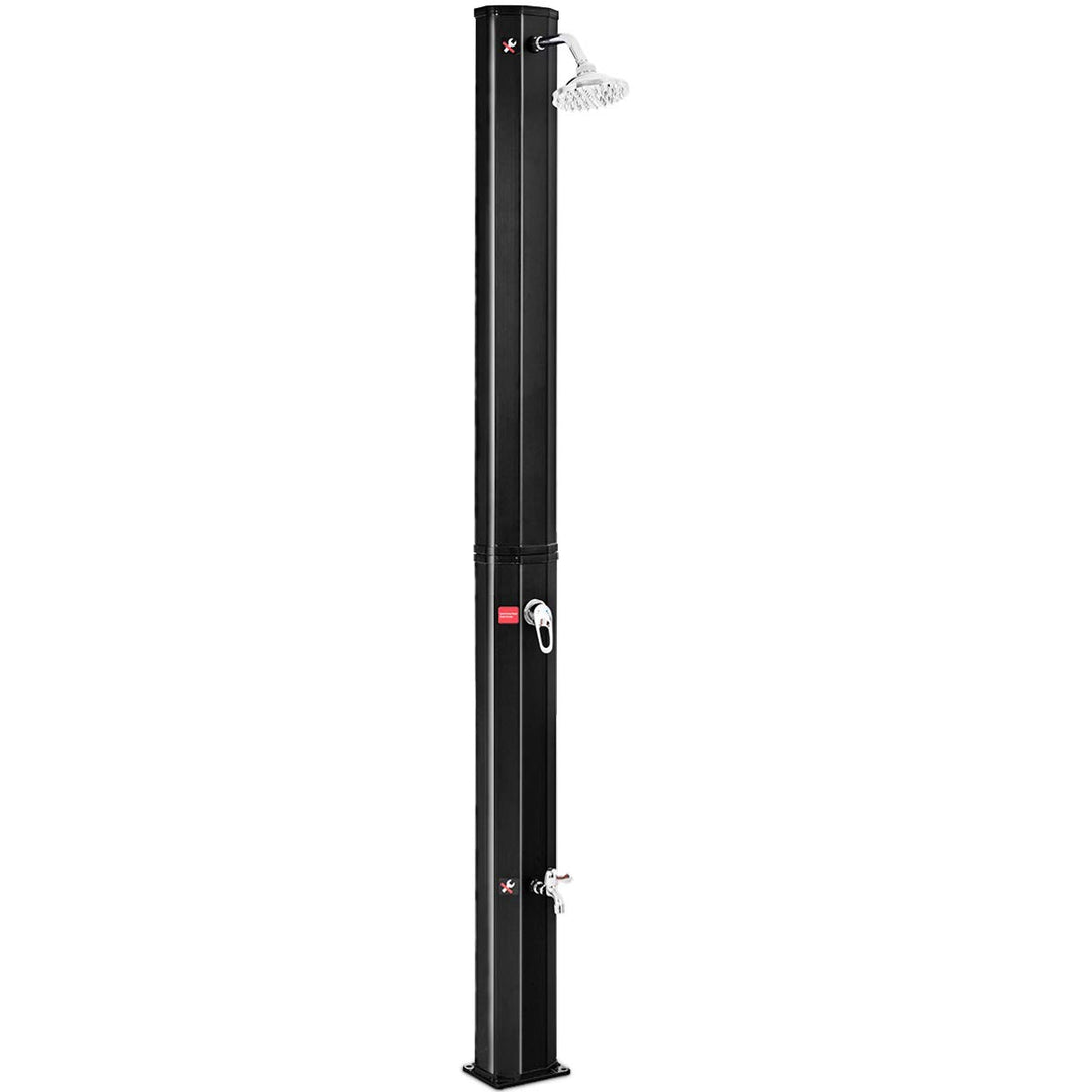 7.2Ft 9.3 Gallon 2-Section Solar Heated Shower W/Shower
