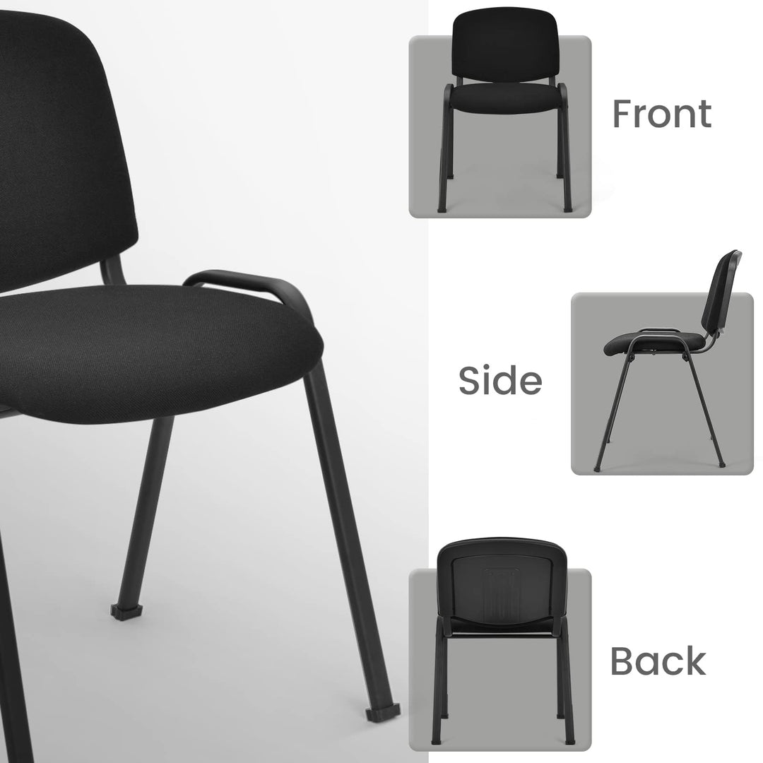 Giantex Conference Chairs with Ergonomic Upholstered Seat &amp; Protective Foot Pad – Chair Set (2 / 4 / 5 / 6 / 8 / 10 / 15 Pack Options)