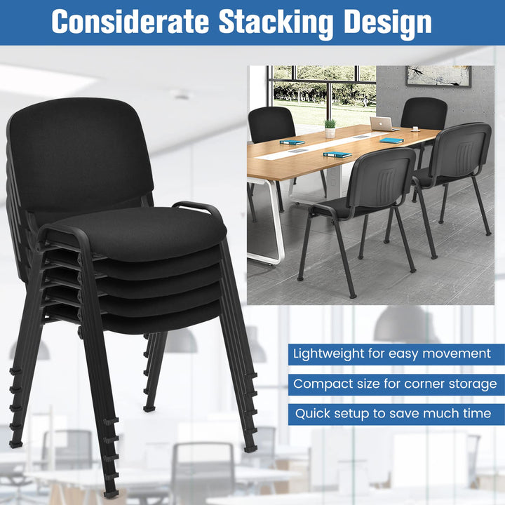 Giantex Conference Chairs with Ergonomic Upholstered Seat &amp; Protective Foot Pad – Chair Set (2 / 4 / 5 / 6 / 8 / 10 / 15 Pack Options)