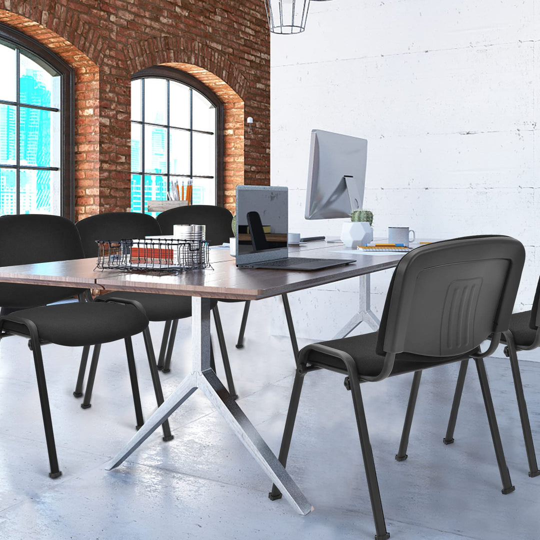 Giantex Conference Chairs with Ergonomic Upholstered Seat &amp; Protective Foot Pad – Chair Set (2 / 4 / 5 / 6 / 8 / 10 / 15 Pack Options)