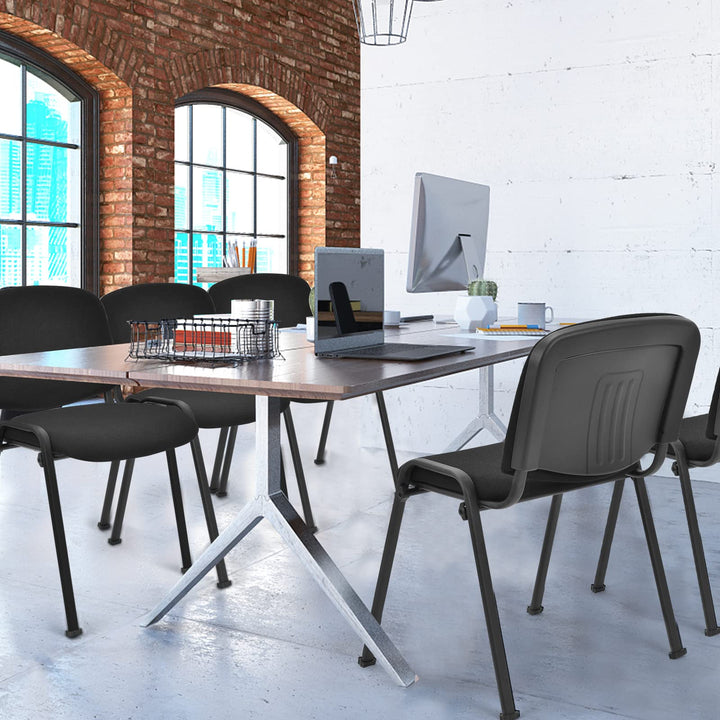 Giantex Conference Chairs with Ergonomic Upholstered Seat &amp; Protective Foot Pad – Chair Set (2 / 4 / 5 / 6 / 8 / 10 / 15 Pack Options)