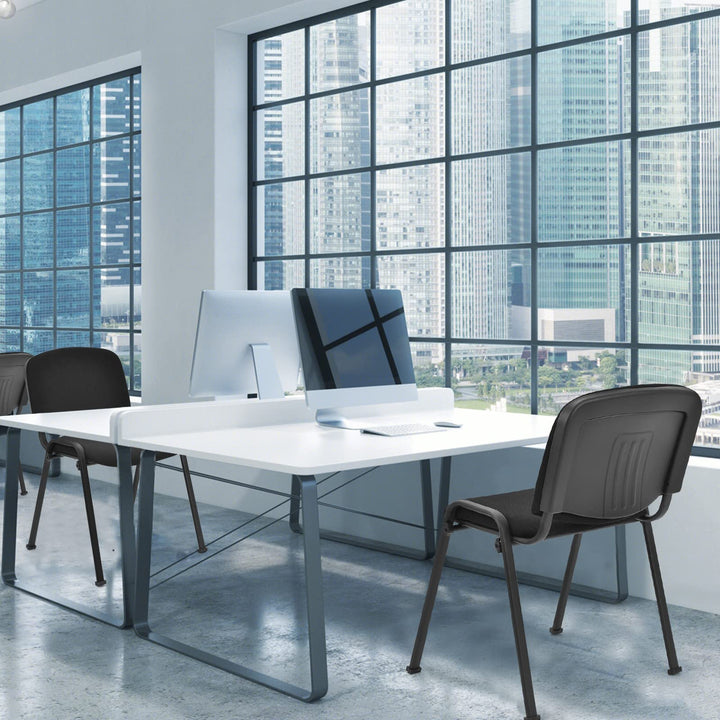 Giantex Conference Chairs with Ergonomic Upholstered Seat &amp; Protective Foot Pad – Chair Set (2 / 4 / 5 / 6 / 8 / 10 / 15 Pack Options)