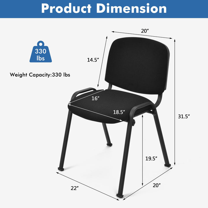 Giantex Conference Chairs with Ergonomic Upholstered Seat &amp; Protective Foot Pad – Chair Set (2 / 4 / 5 / 6 / 8 / 10 / 15 Pack Options)