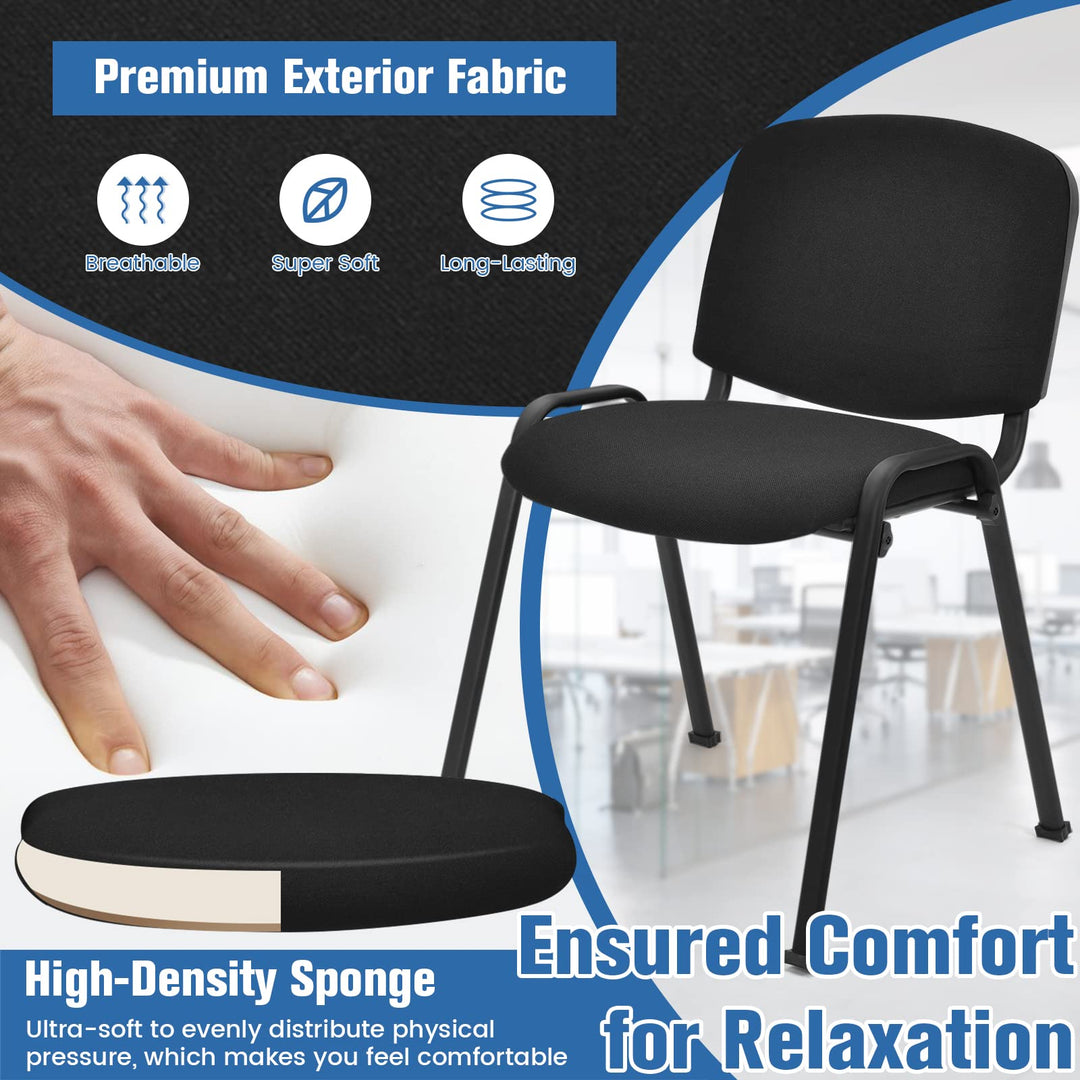 Giantex Conference Chairs with Ergonomic Upholstered Seat &amp; Protective Foot Pad – Chair Set (2 / 4 / 5 / 6 / 8 / 10 / 15 Pack Options)