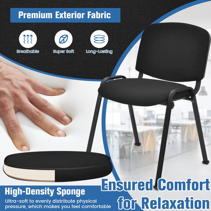 Giantex Conference Chairs with Ergonomic Upholstered Seat &amp; Protective Foot Pad – Chair Set (2 / 4 / 5 / 6 / 8 / 10 / 15 Pack Options)