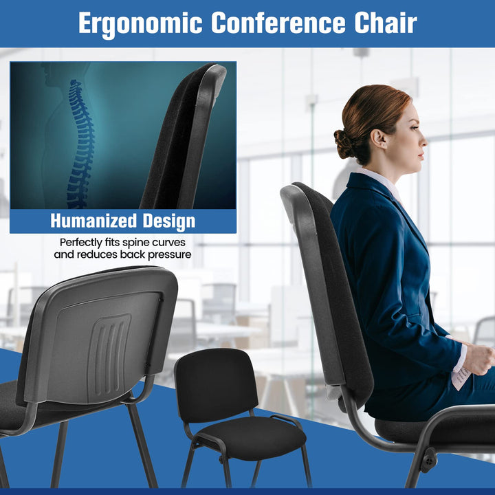 Giantex Conference Chairs with Ergonomic Upholstered Seat &amp; Protective Foot Pad – Chair Set (2 / 4 / 5 / 6 / 8 / 10 / 15 Pack Options)