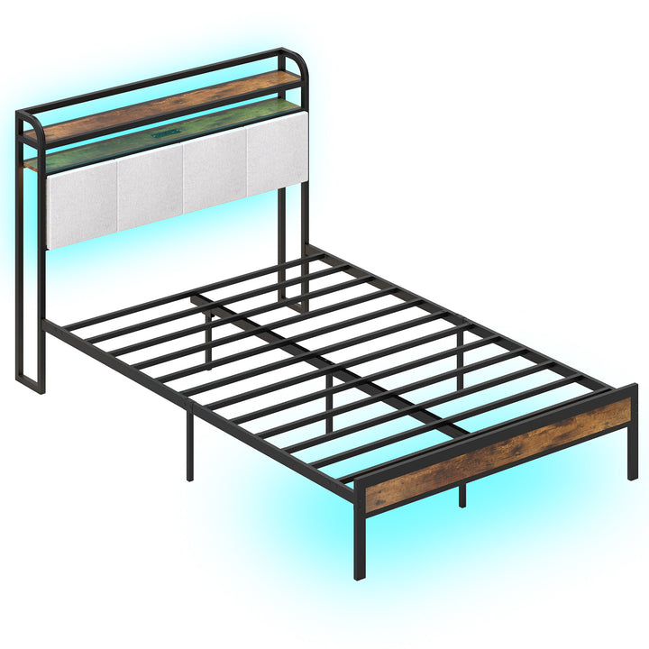 Giantex King/Queen/Full/Twin Size Bed Frame with Storage Headboard