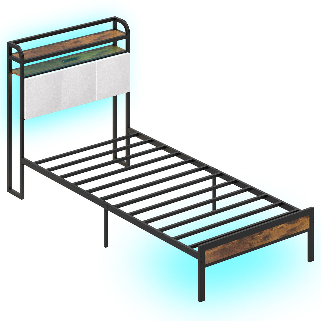 Giantex King/Queen/Full/Twin Size Bed Frame with Storage Headboard