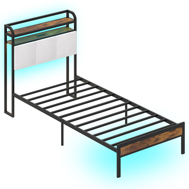 Giantex King/Queen/Full/Twin Size Bed Frame with Storage Headboard