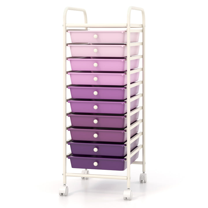 Giantex Rolling Storage Cart on Wheels with 10 Drawers