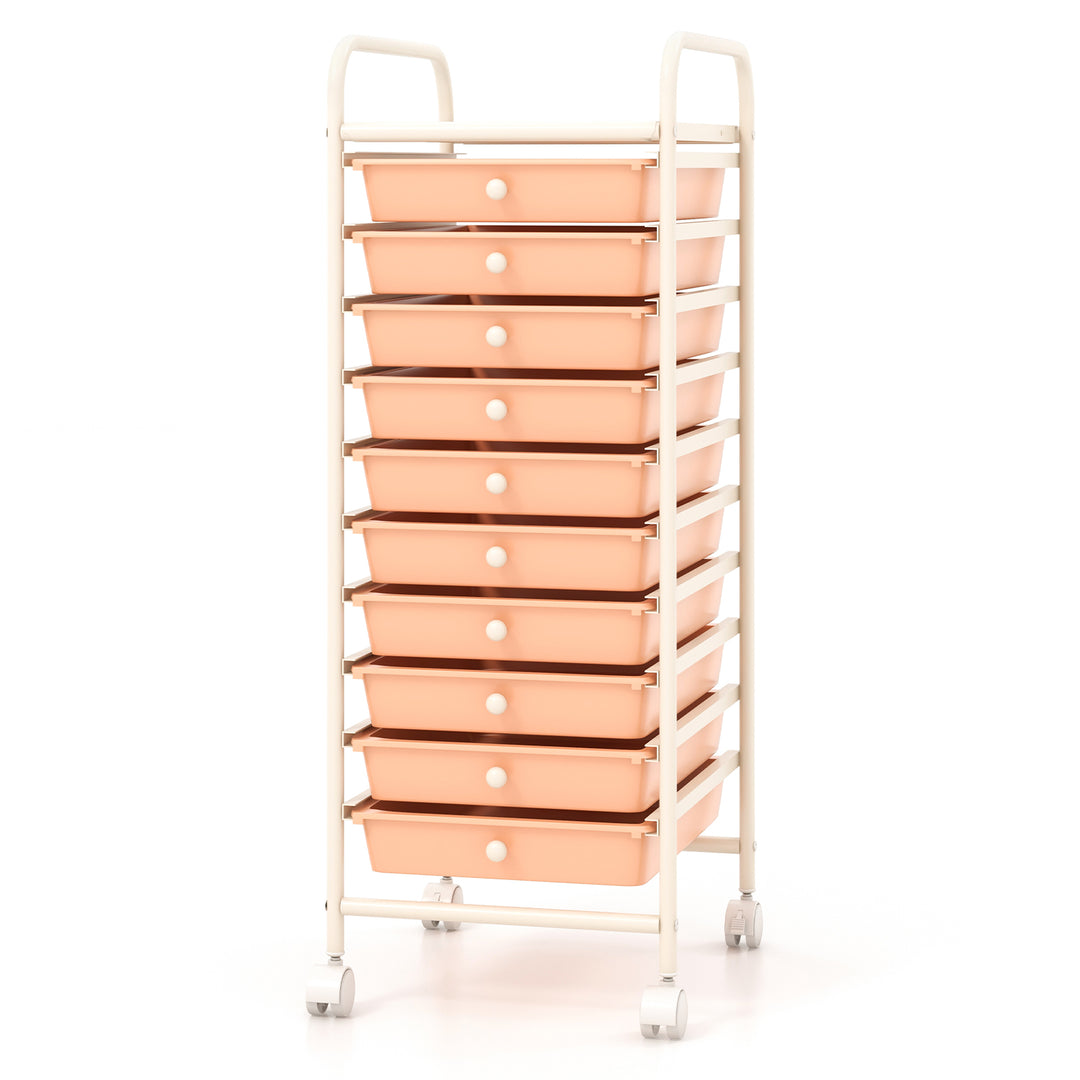 Giantex Rolling Storage Cart on Wheels with 10 Drawers