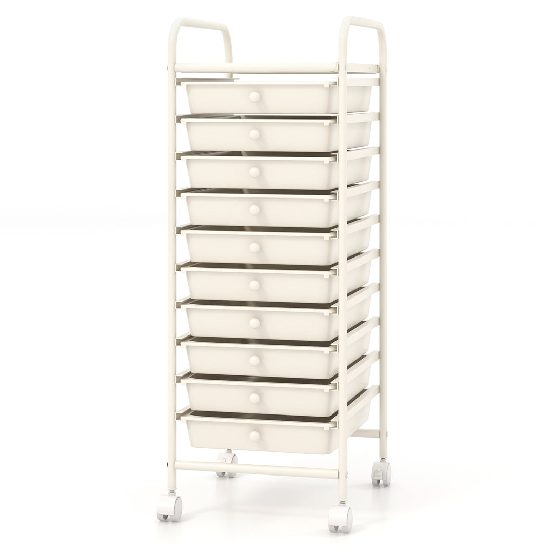 Giantex Rolling Storage Cart on Wheels with 10 Drawers
