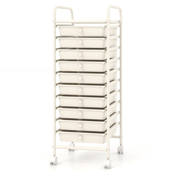 Giantex Rolling Storage Cart on Wheels with 10 Drawers