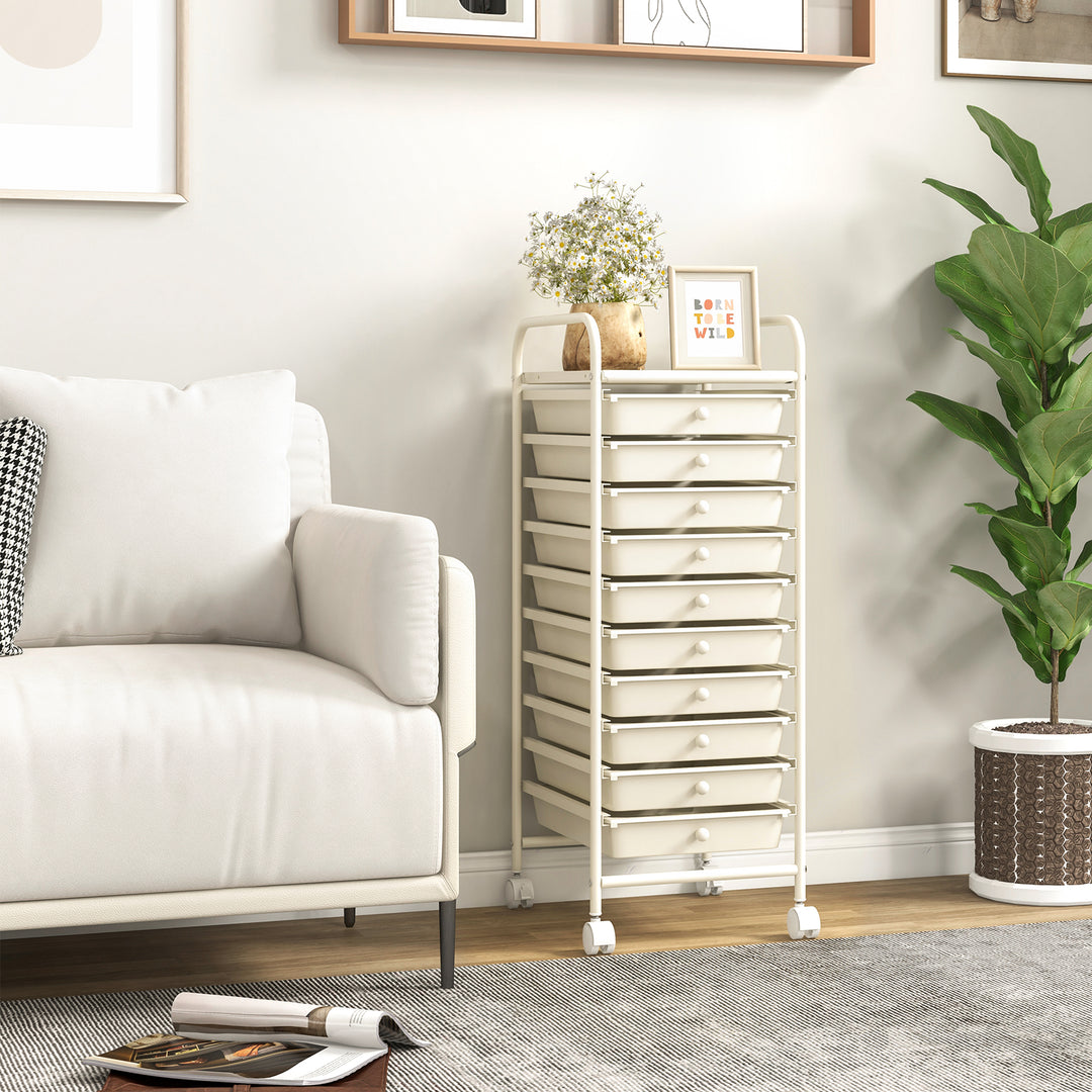 Giantex Rolling Storage Cart on Wheels with 10 Drawers