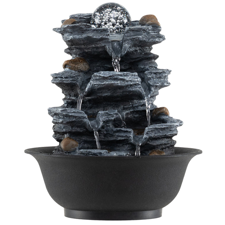 Giantex Tabletop Water Fountain with LED Lights