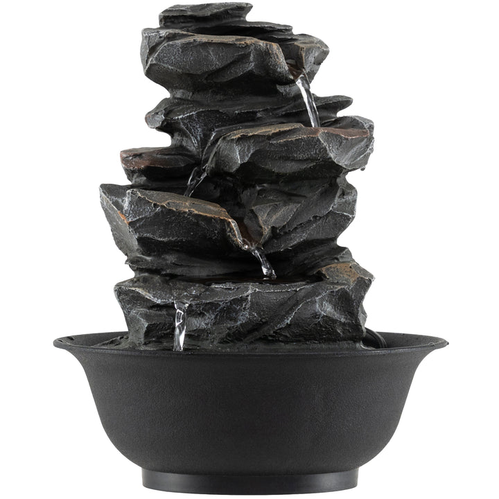 Giantex Tabletop Water Fountain with LED Lights