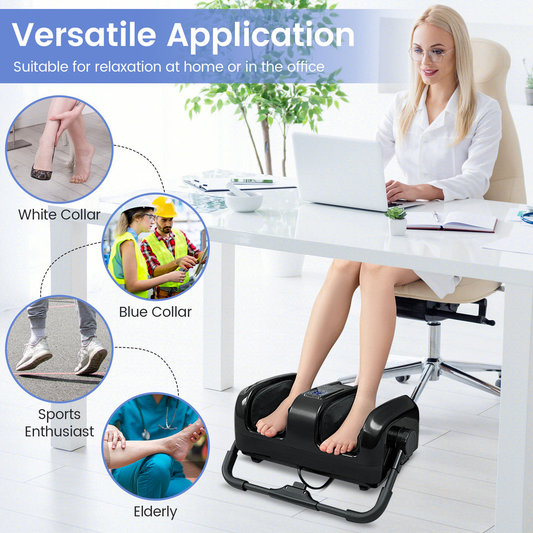 Giantex Electric Foot Massager with Heat, 3 Massage Modes &amp; Speed, Timer, 3 Intensity, Washable Cover