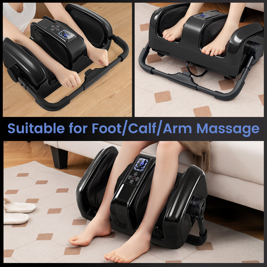 Giantex Electric Foot Massager with Heat, 3 Massage Modes &amp; Speed, Timer, 3 Intensity, Washable Cover