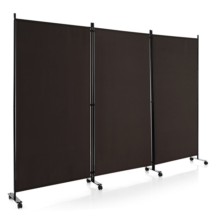 Giantex 3 Panel Room Divider with Wheels, 103&
