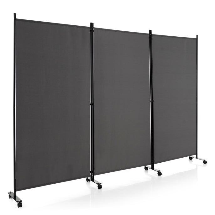 Giantex 3 Panel Room Divider with Wheels, 103&