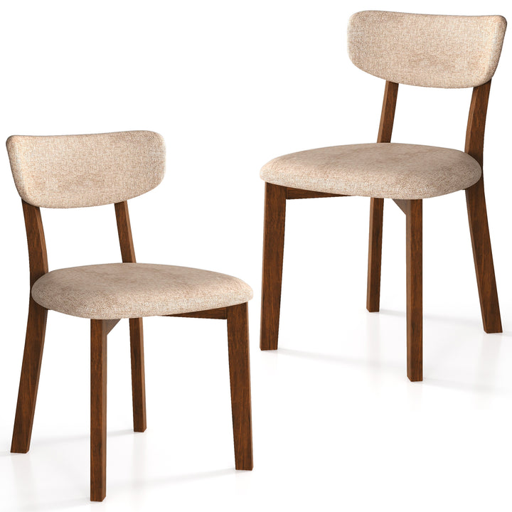 Giantex Wood Dining Chairs Set of 2, Farmhouse Wooden Dining Room Chair with Cushion Seat