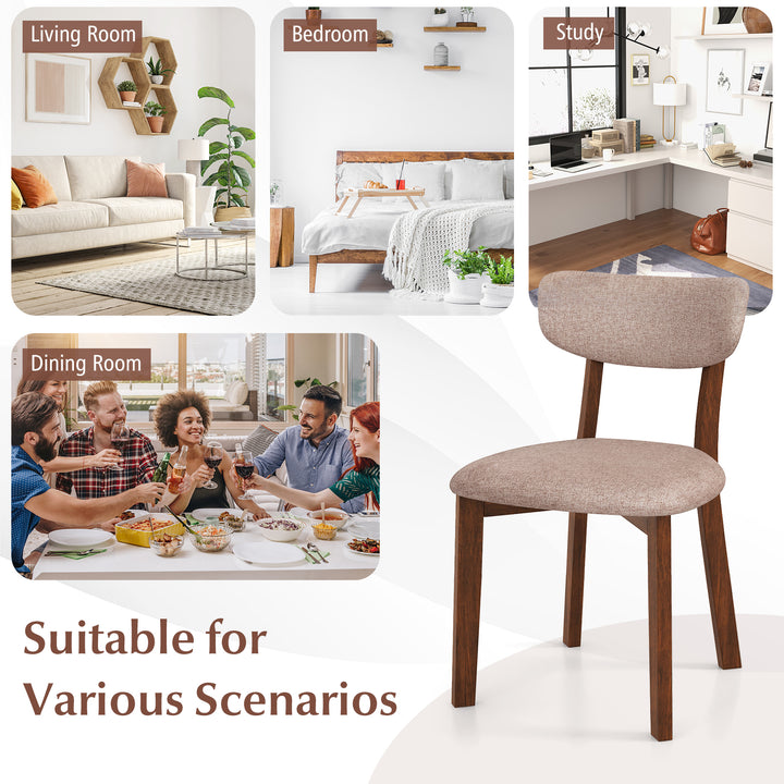 Giantex Wooded Dining Chairs Set of 2/4 for Living Room Restaurant