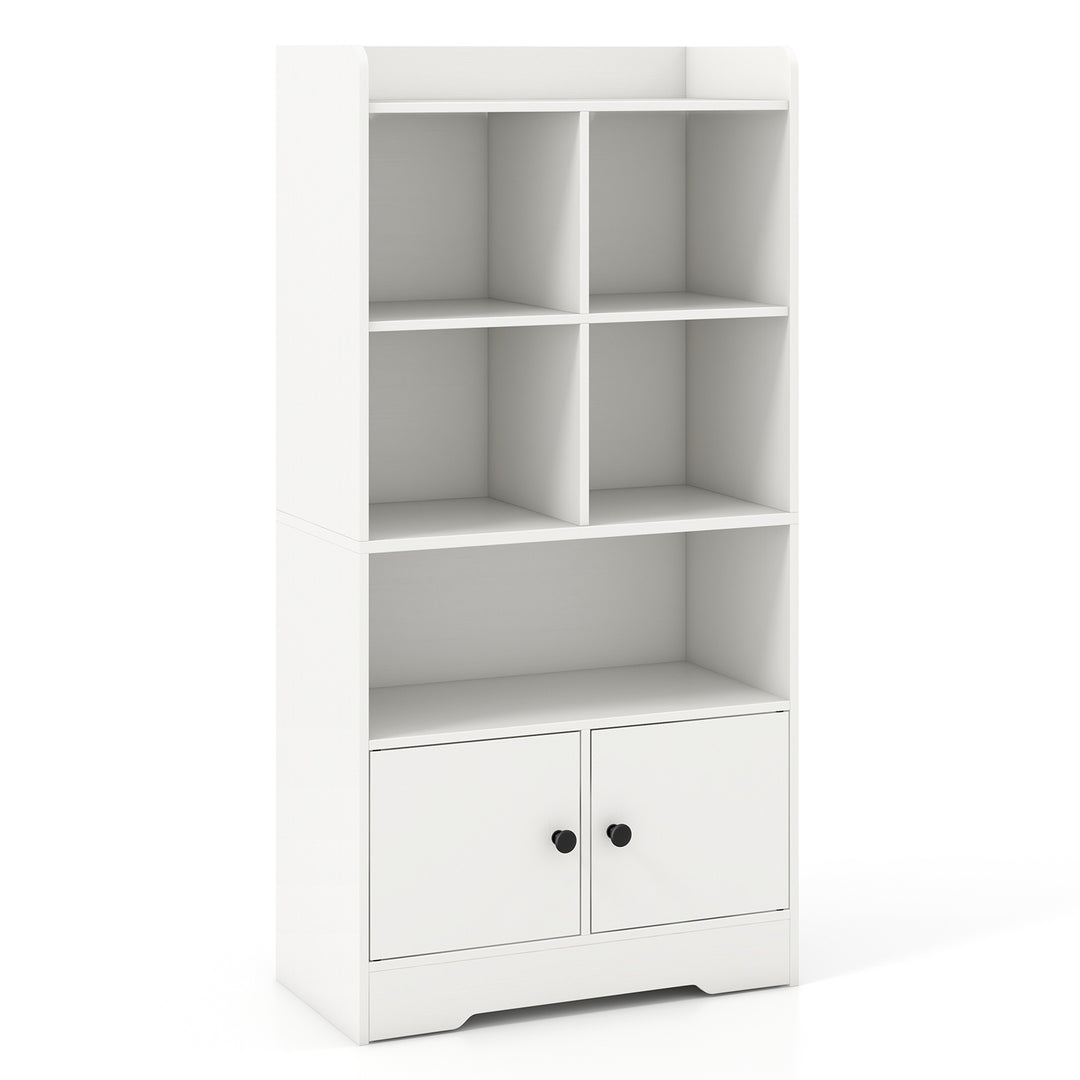 Giantex 4-Tier Bookcase with Doors, 47.5&