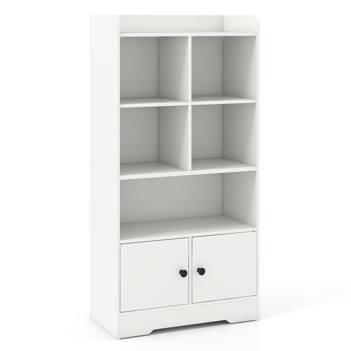 Giantex 4-Tier Bookcase with Doors, 47.5&