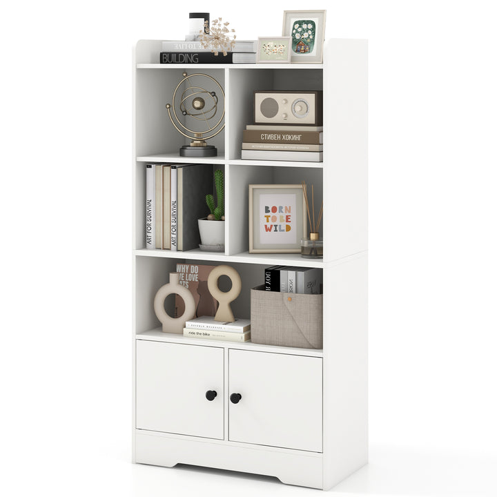 Giantex 4-Tier Bookcase with Doors, 47.5&