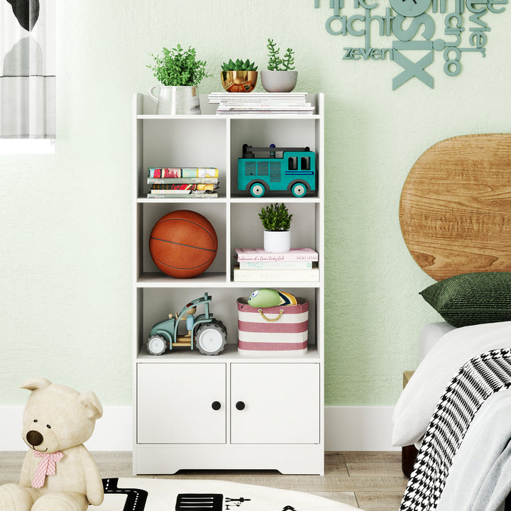 Giantex 4-Tier Bookcase with Doors, 47.5&