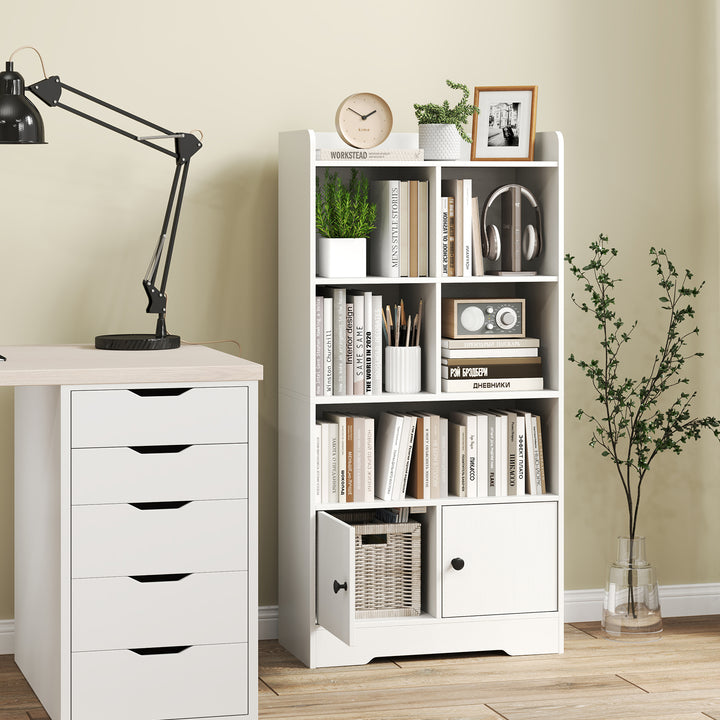 Giantex 4-Tier Bookcase with Doors, 47.5&