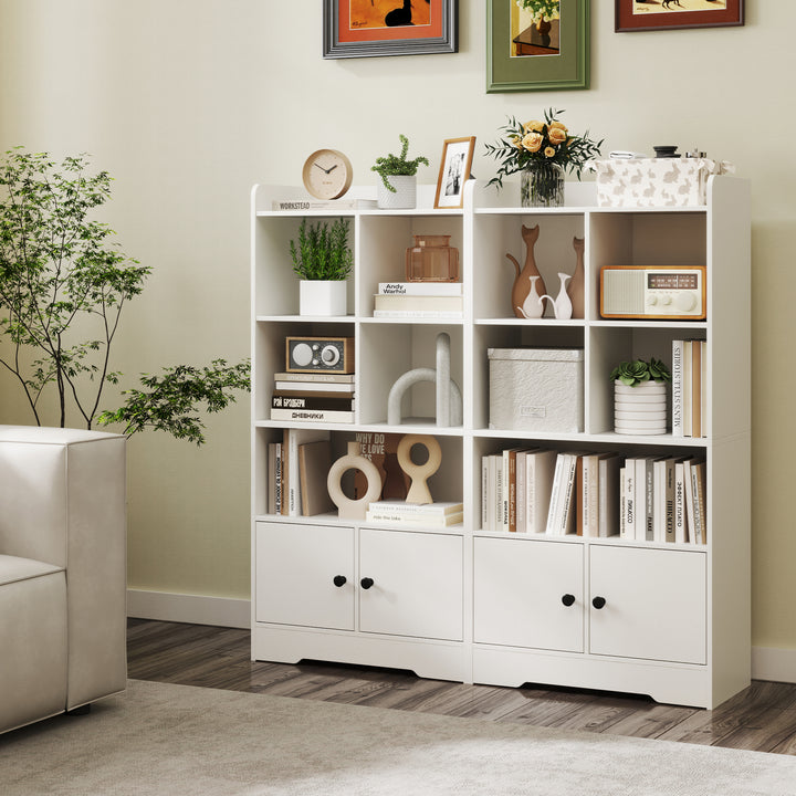 Giantex 4-Tier Bookcase with Doors, 47.5&