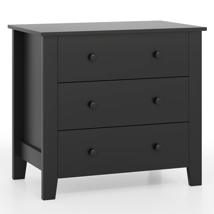 Giantex Small 3-Drawer Dresser for Bedroom - 28.5” x 18” x 26” Wide Chest of Drawers, Modern Large Nightstand