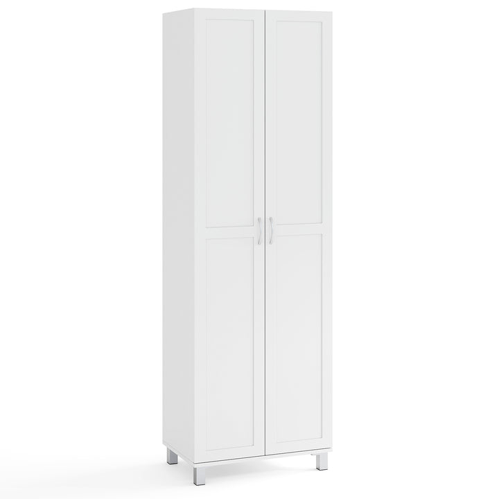 Giantex 74” Tall Wooden Storage Cabinet with 2 Doors