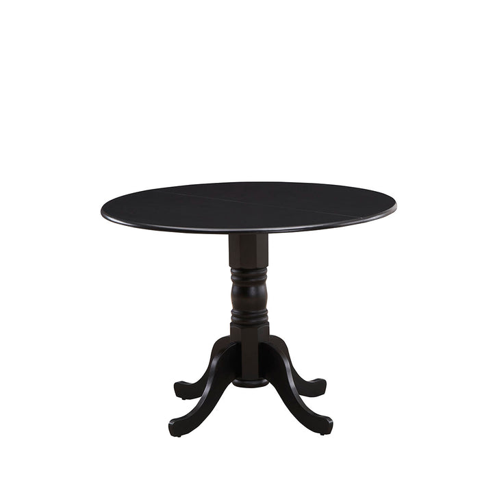 Giantex Wooden Dining Table with 39" D Round Tabletop &amp; Curved Trestle Legs