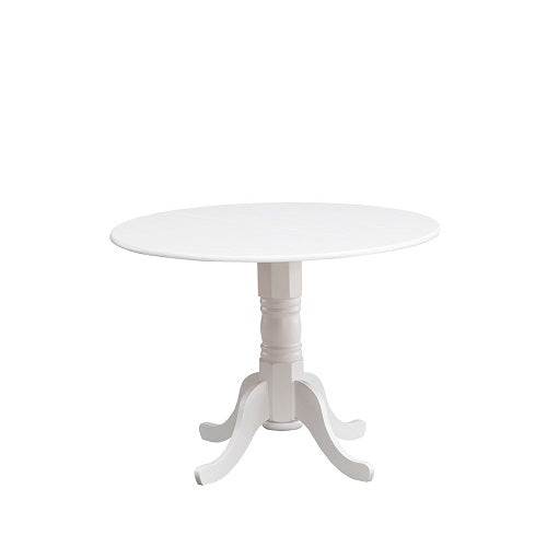 Giantex Wooden Dining Table with 39" D Round Tabletop &amp; Curved Trestle Legs