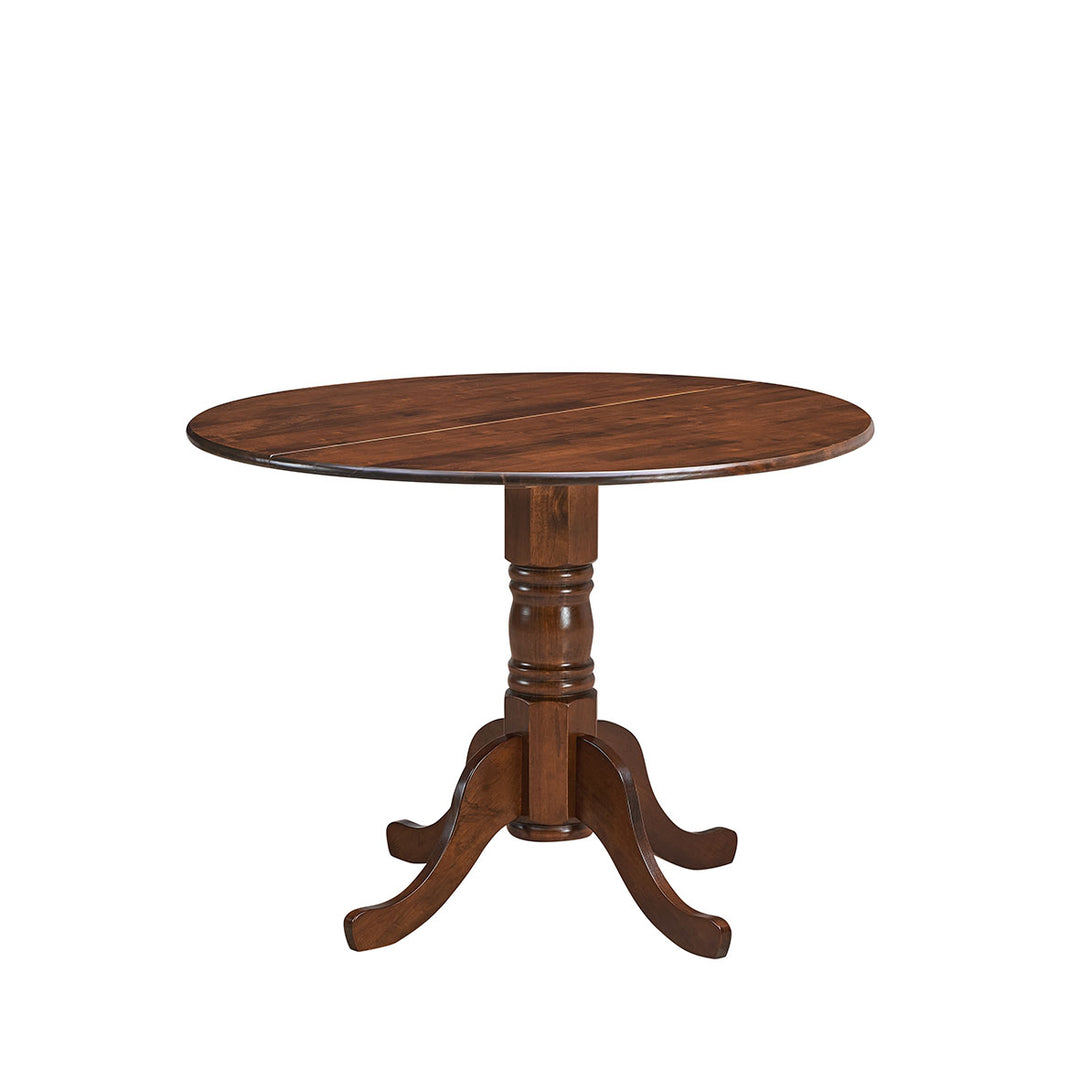 Giantex Wooden Dining Table, Dining Table with 40" D Round Tabletop &amp; Curved Trestle Legs