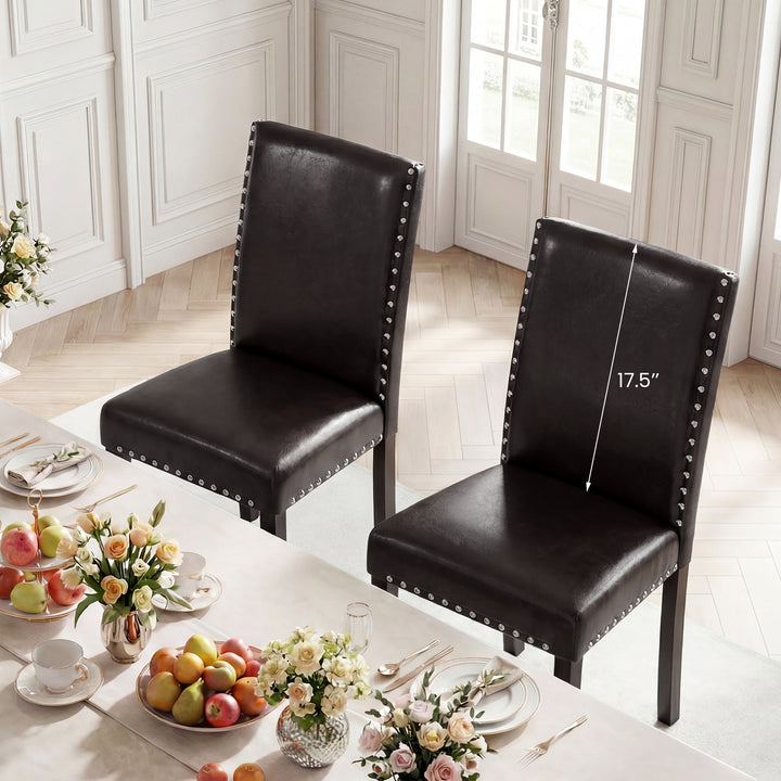 Giantex Dining Chairs Set of 2/4 with Solid Rubber &amp; Bent Wood Legs