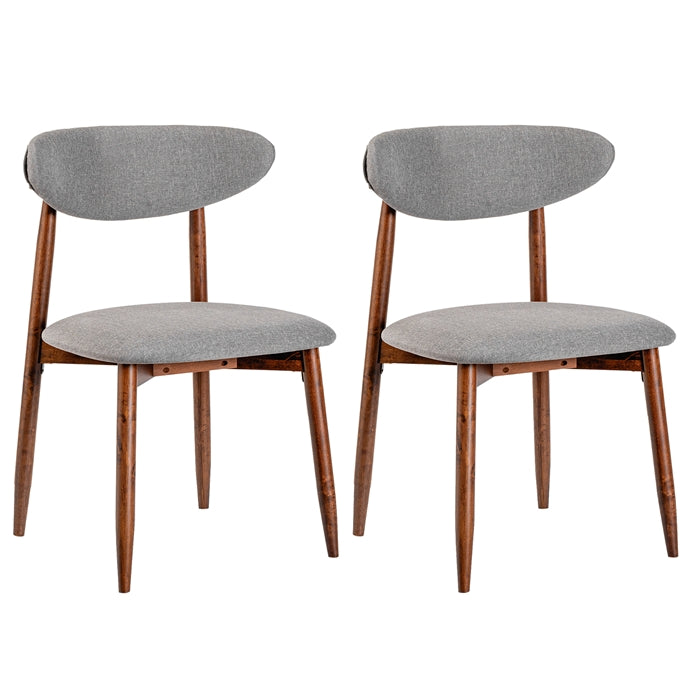 Giantex Modern Upholstered Wooden Dining Chairs with Fabric Padded Seat (2/4)