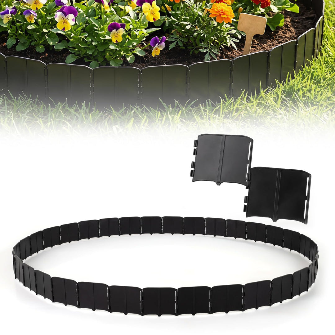 Giantex 70 Pcs Garden Landscape Edging Border with Interlocking Panels