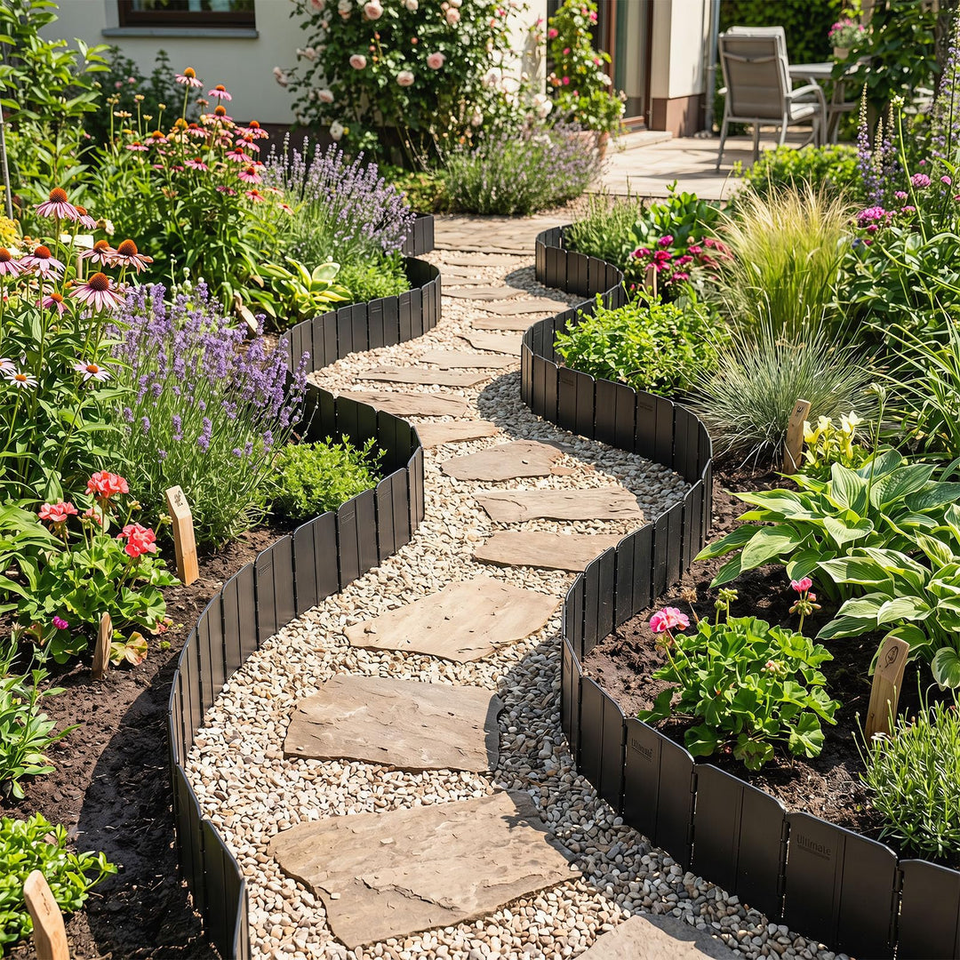 Giantex 70 Pcs Garden Landscape Edging Border with Interlocking Panels