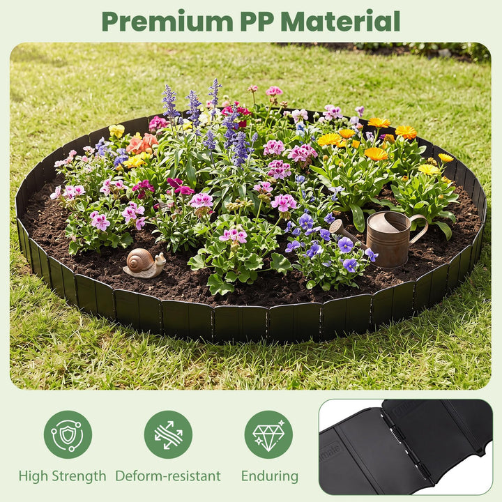Giantex 70 Pcs Garden Landscape Edging Border with Interlocking Panels