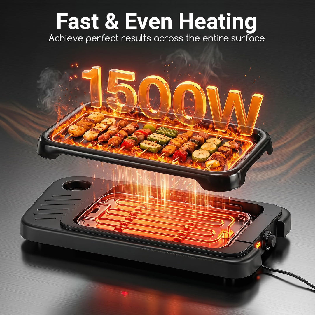 Giantex 2-in-1 Electric Grill and Griddle Indoor Outdoor with Adjustable Stand