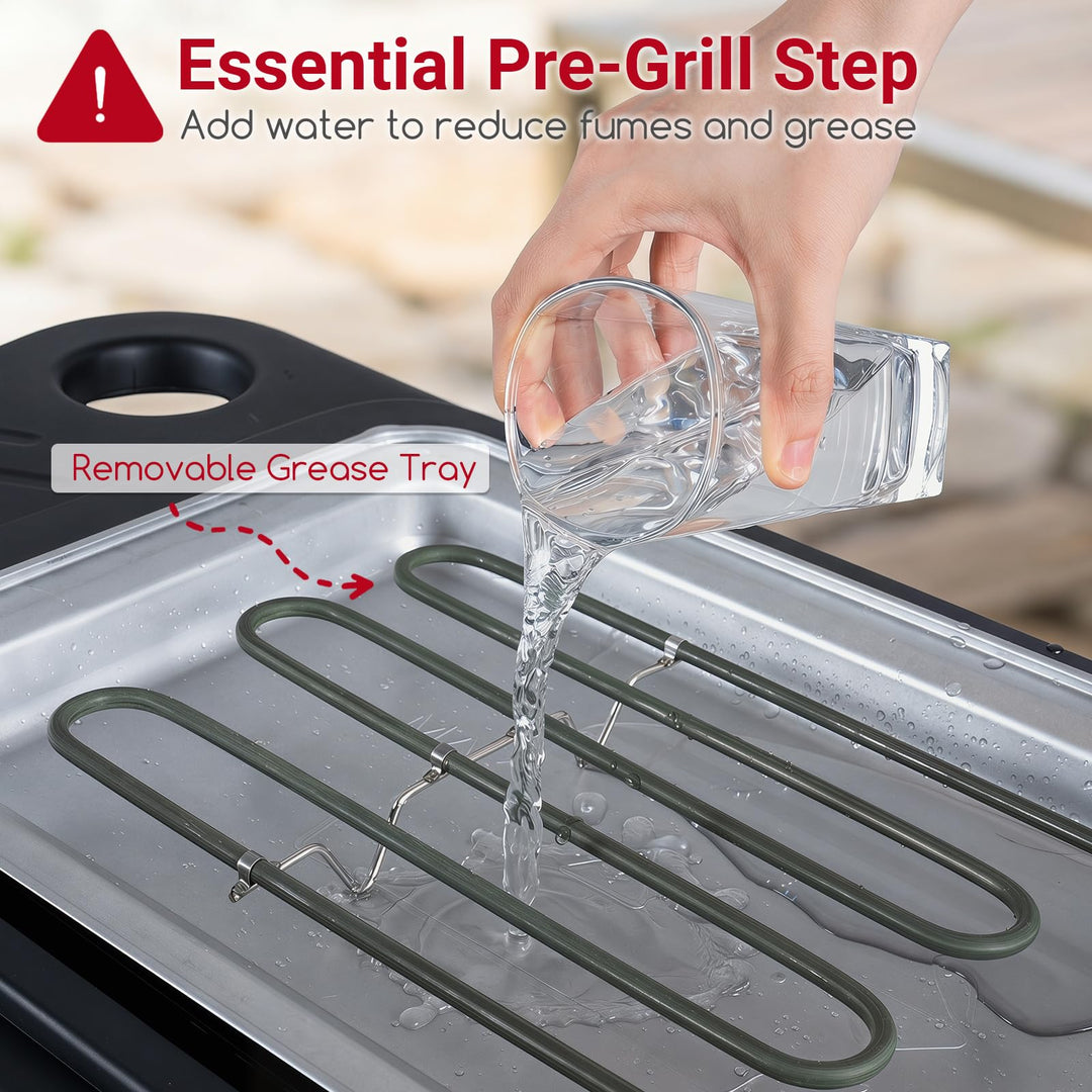 Giantex 2-in-1 Electric Grill and Griddle Indoor Outdoor with Adjustable Stand
