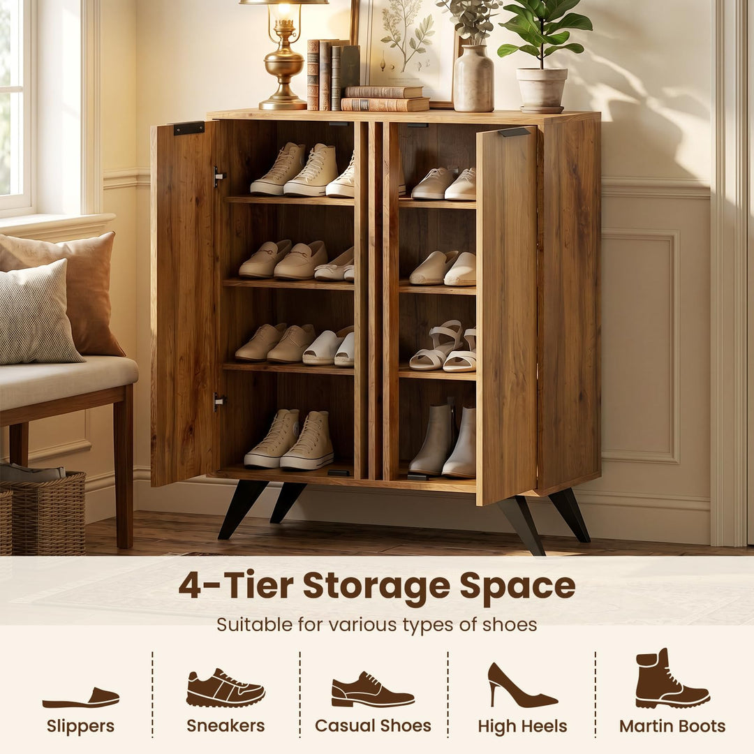 Giantex Shoe Storage Cabinet with 2 Doors