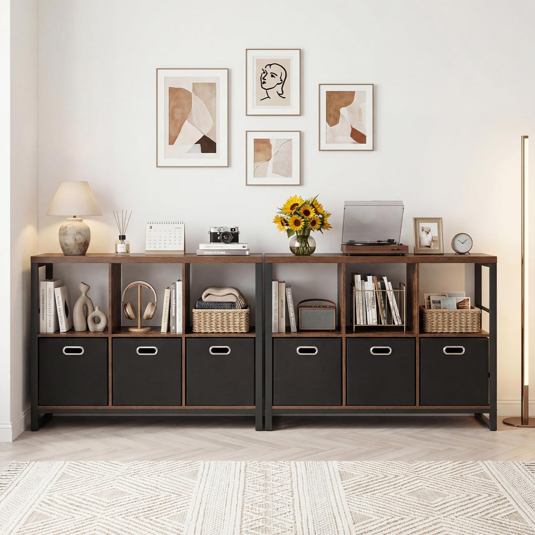 GIANTEX 6 Cube Storage Organizer with 3 Storage Bins